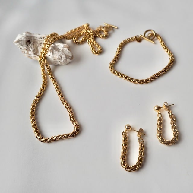 フォックステールチェーンブレスレット ＜オールサージカルステンレス