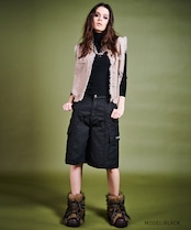COOLAロゴコットンハーフパンツ (BLACK) CQ-47015