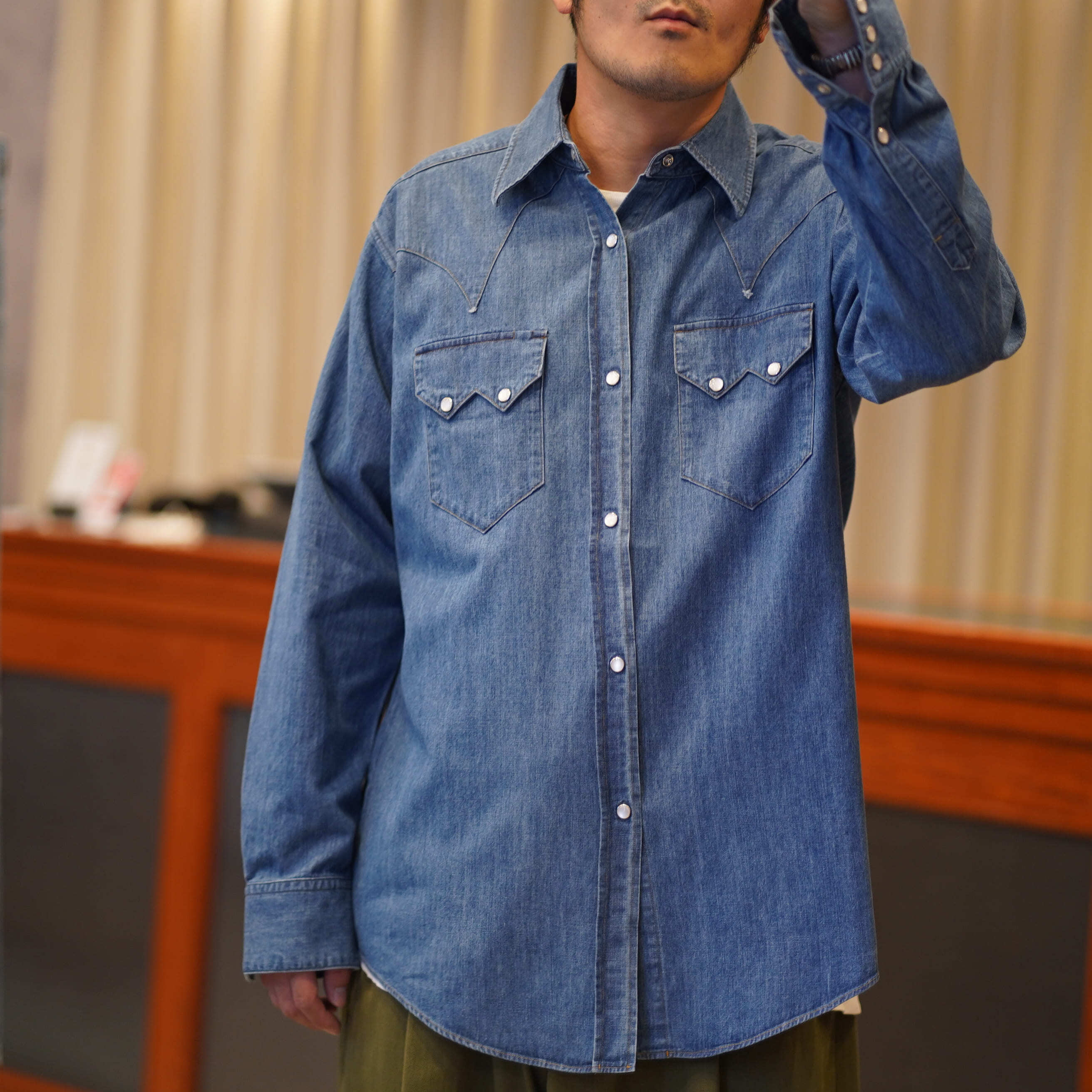 求　maatee&sons チグハグwestern fade indigo