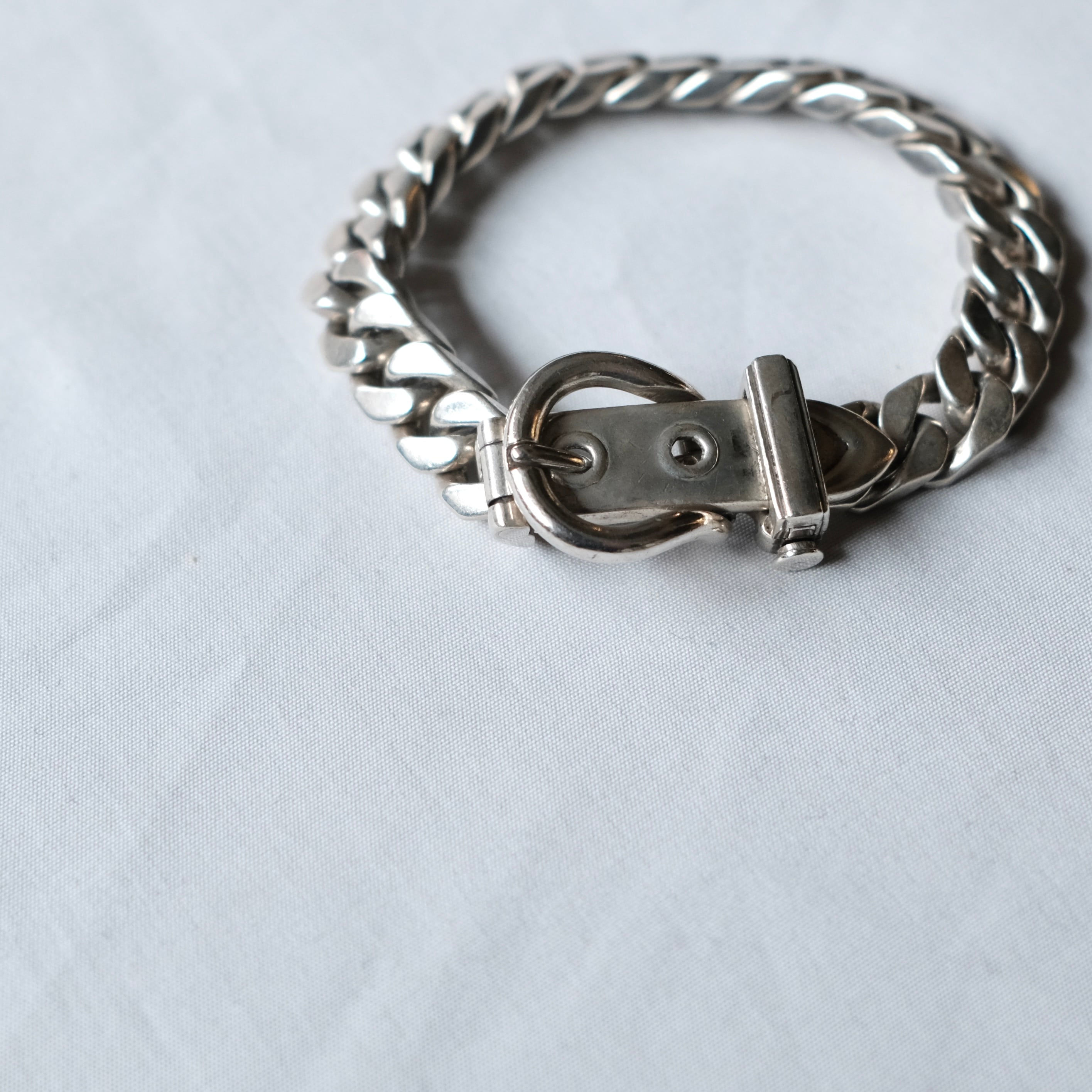 HERMES BOUCLE SELLIER 60s~70s SILVER 800 BRACELET | safarionline