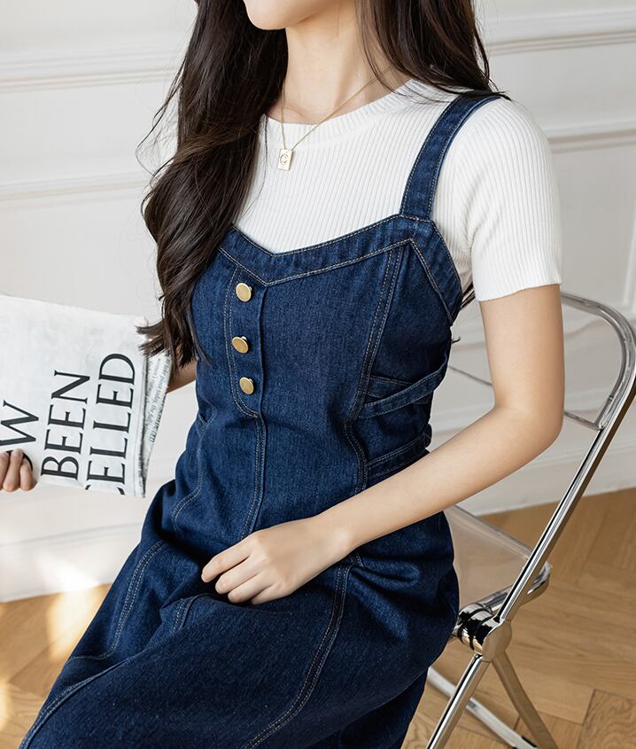 ワンピース デニムワンピース デニム ロング丈 レディース