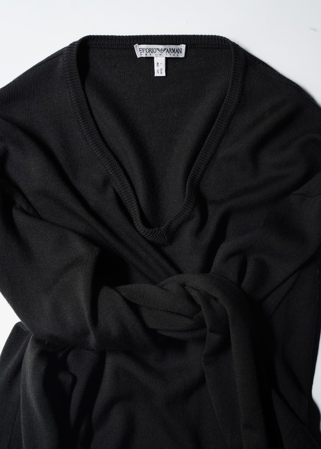 90’s EMPORIO ARMANI merino wool v neck knit