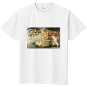 ヴィーナスの誕生（ボッティチェリ）：厳選名画Tシャツコレクション（ホワイト）・世界の美術作品名画グッズ【安心の送料込・税込】