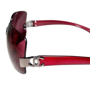 CHANEL square lens rimless glasses