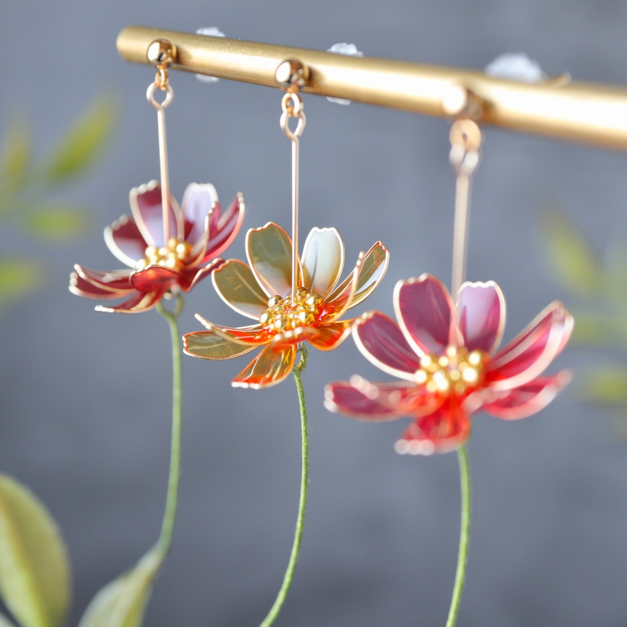 風と踊る秋桜 | Cosmos jewelry