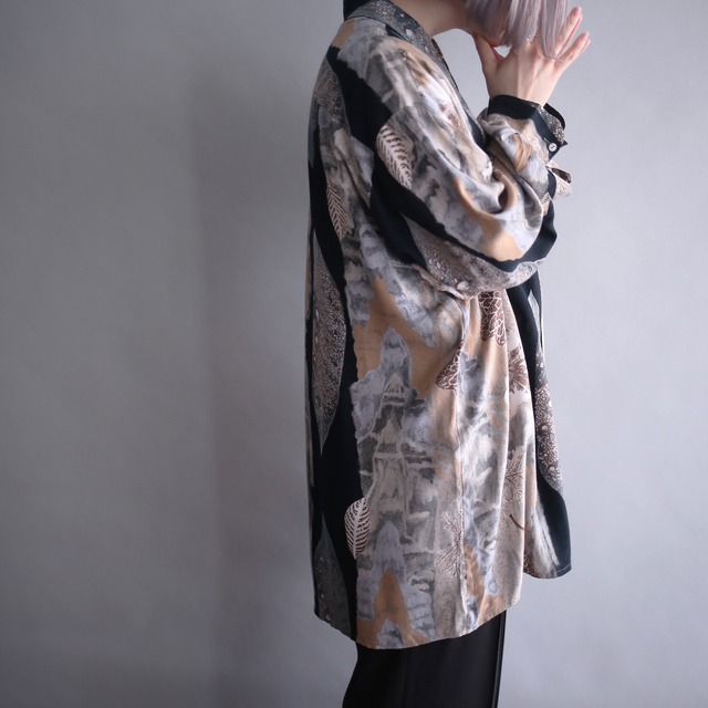 dark art graphic loose shirt