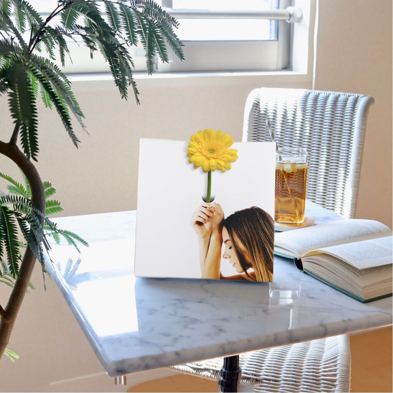 アートパネル キャンバスアート モデル カラー 一輪挿し IKEBANA IKE