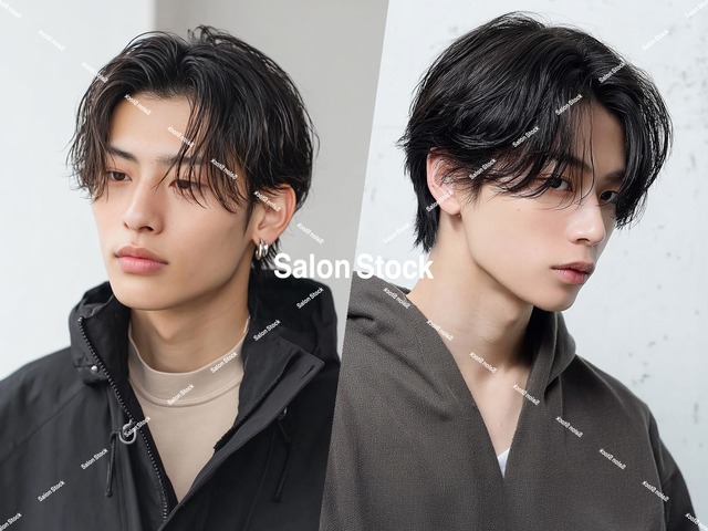 【メンズ】2面センターパート