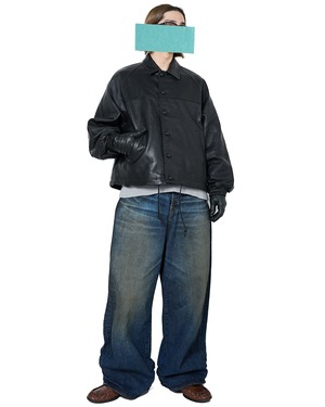 refomed "FRESH MAN DENIM WIDE PANTS 〔USED〕"