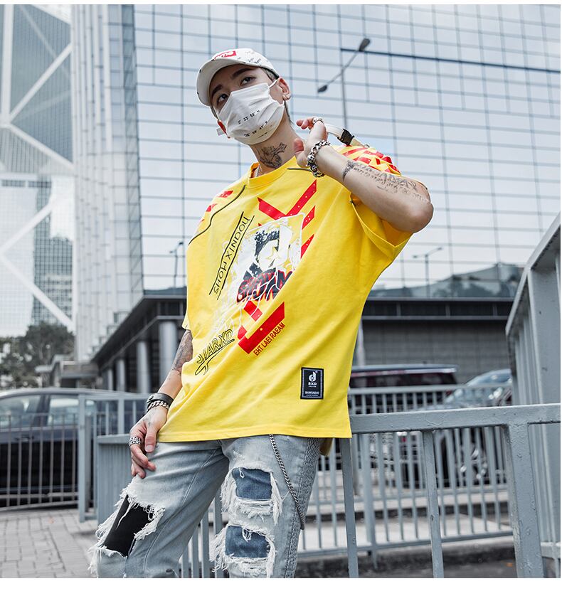 全3色 Tシャツ カットソー プリント カジュアル ストリート 