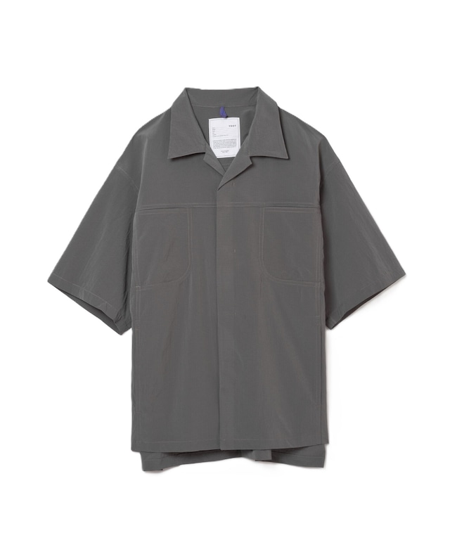 YDOT /  YU81702  AIR VENT OPEN COLLAR S/S SHIRT (STEEL GREY)