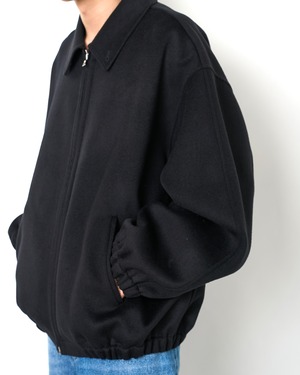 ssstein "W/CA DOUBLE FACE CLOTH ZIP JACKET〔BLACK〕"