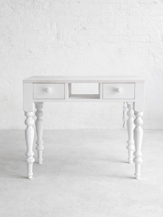 引出し付きネイルテーブル大理石900 (アンティーク調ネイルデスク) W920×D450 かわいいドレッサー