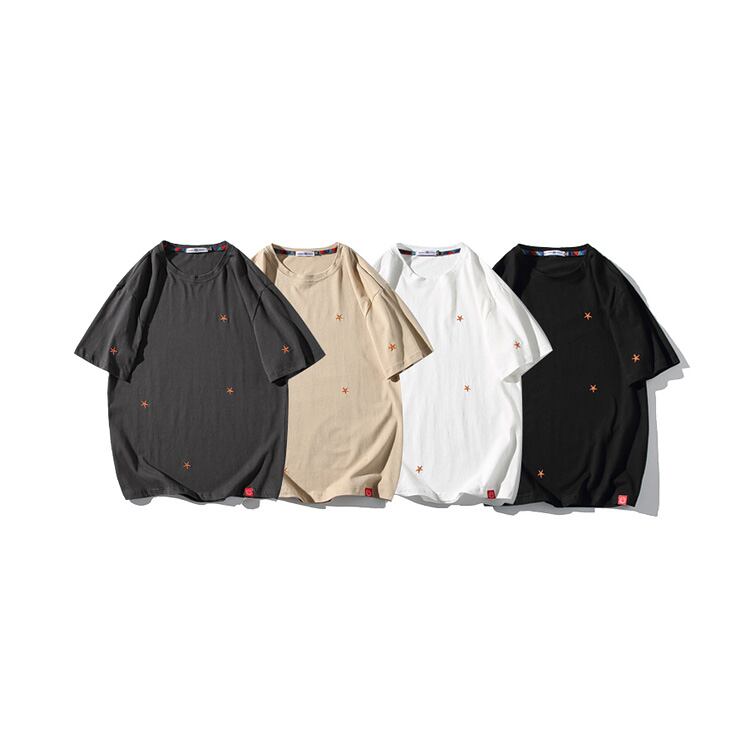 ★EMBROIDERED ROUND NECK T-SHIRT(unisex)☝　　　07131