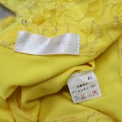 社交ダンス 衣装 prima boutique プリマブティック ドレス ワンピース イエロー系 花 花柄 ラインストーン レース 黄 上品 かわいい 明るい 鮮やか ダンス衣装 イベント ステージ パーティー レディース キラキラ ドレープ ふんわり