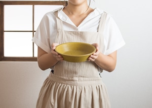 SHIROUMA 浅鉢 18cm 芥子色（深皿・スープボウル・グラタン皿・耐熱皿）／長谷川 哲也