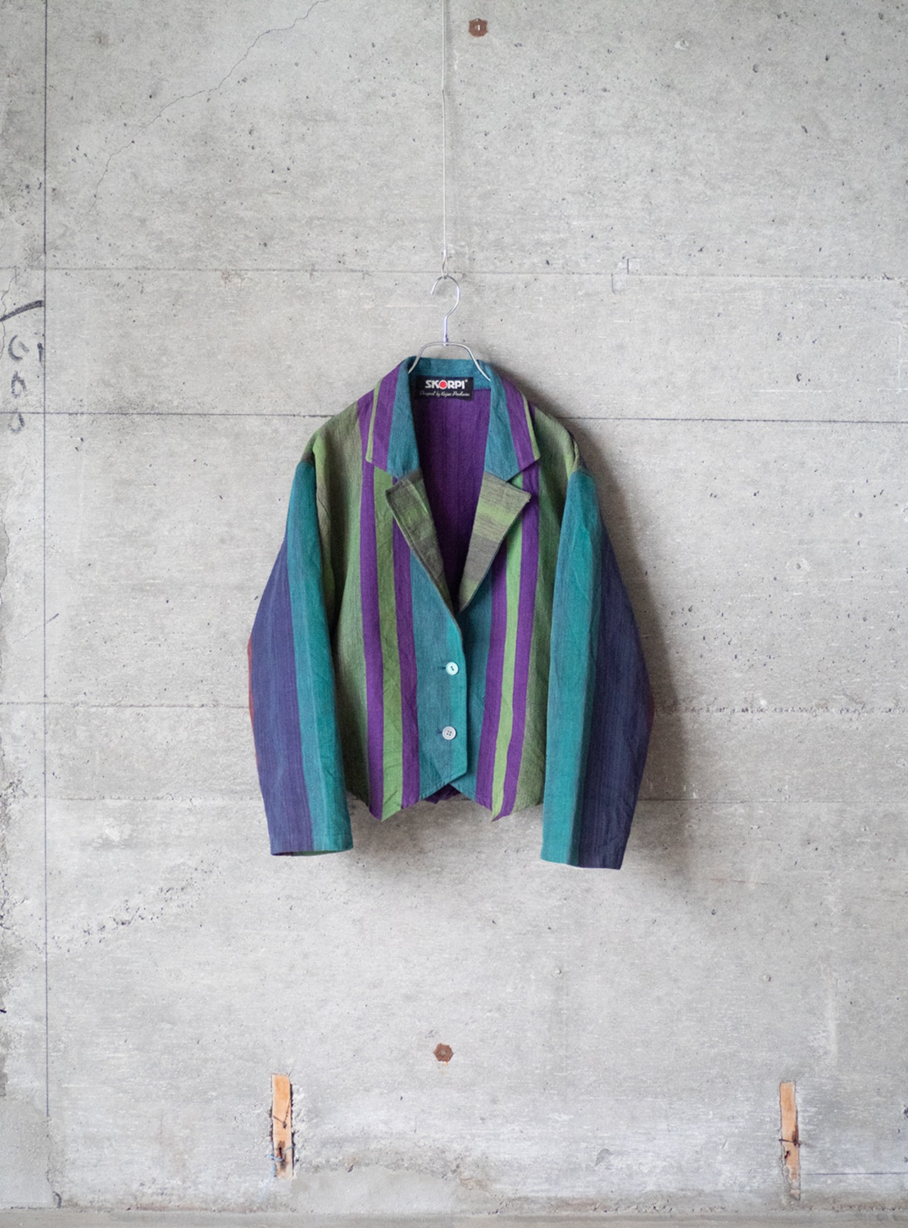 "SKORPI" 1980s Multi stripe jacket
