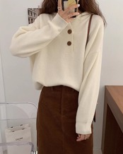 Hooded knit Pullover T20269
