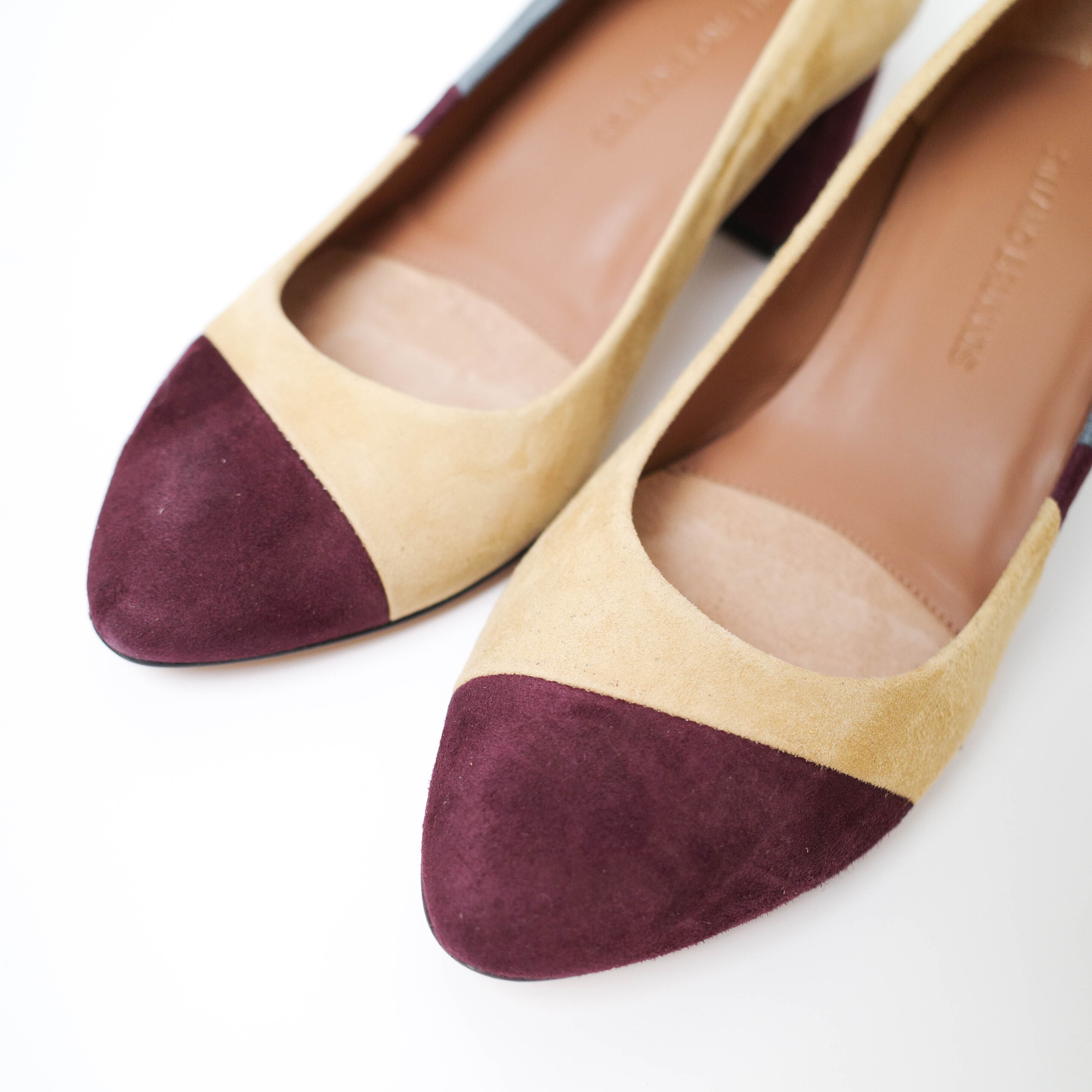 [NEW] STEFANNO BRUNNIS	MULTI COLOR SUEDE PUMPS 53184-2-00517