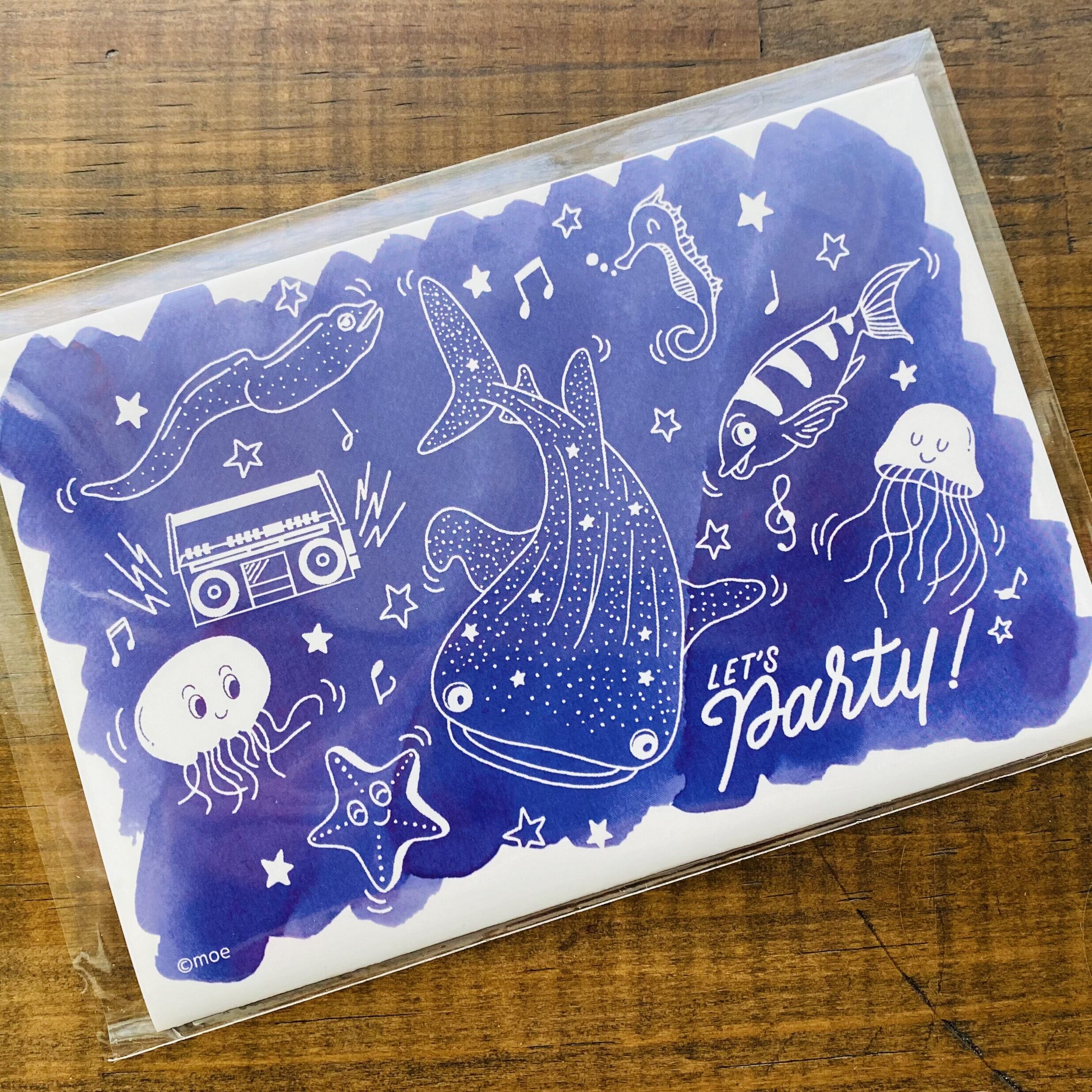 ぬり絵じゃないぬりたくり絵ポストカード（moe編） | ノウト通販係