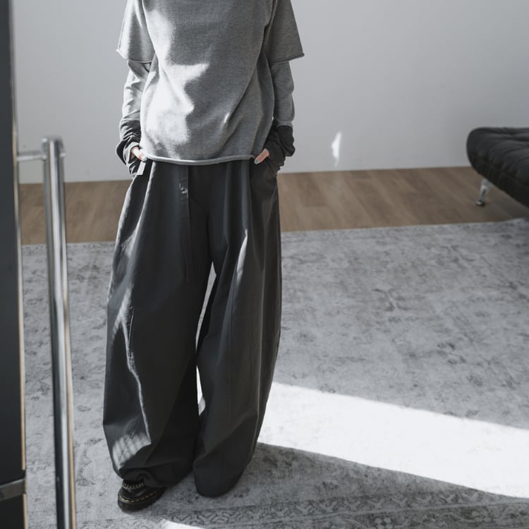 ドローストリング ワイド フルレングス パンツ R30273