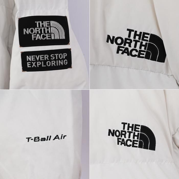 ノースフェイス ダウン アスペン エアジャケット プリマロフト L 白 黒  