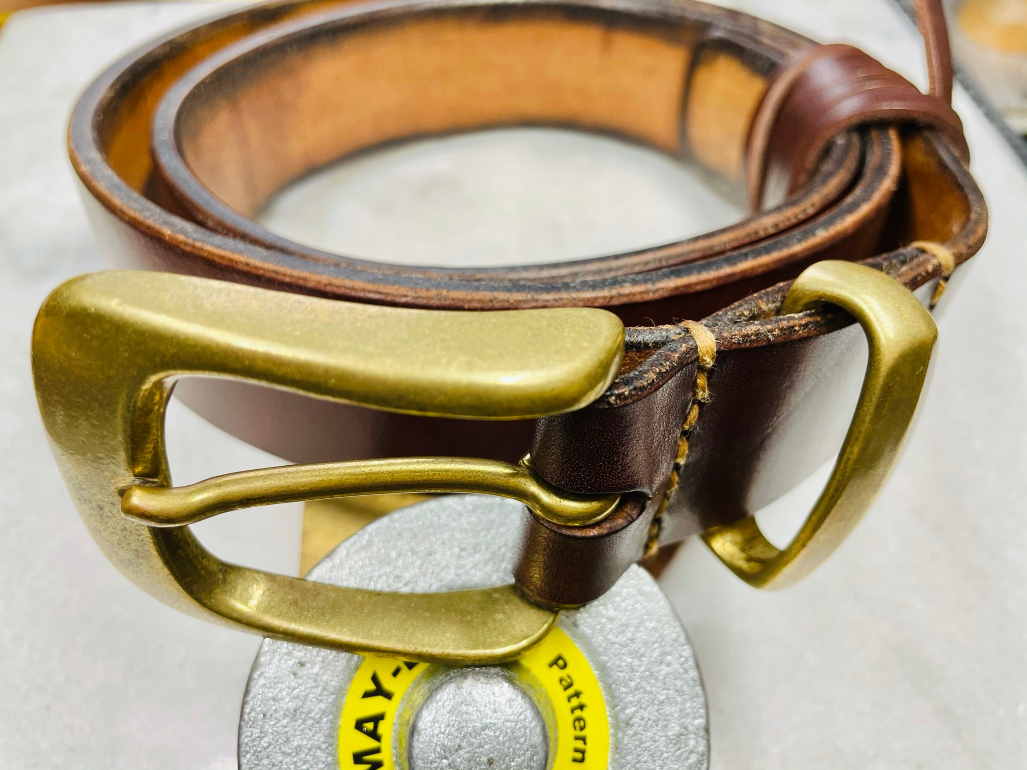 CBN-SLNG35〈SB〉】レザーベルト〈サイズ「95」〉牛革人気