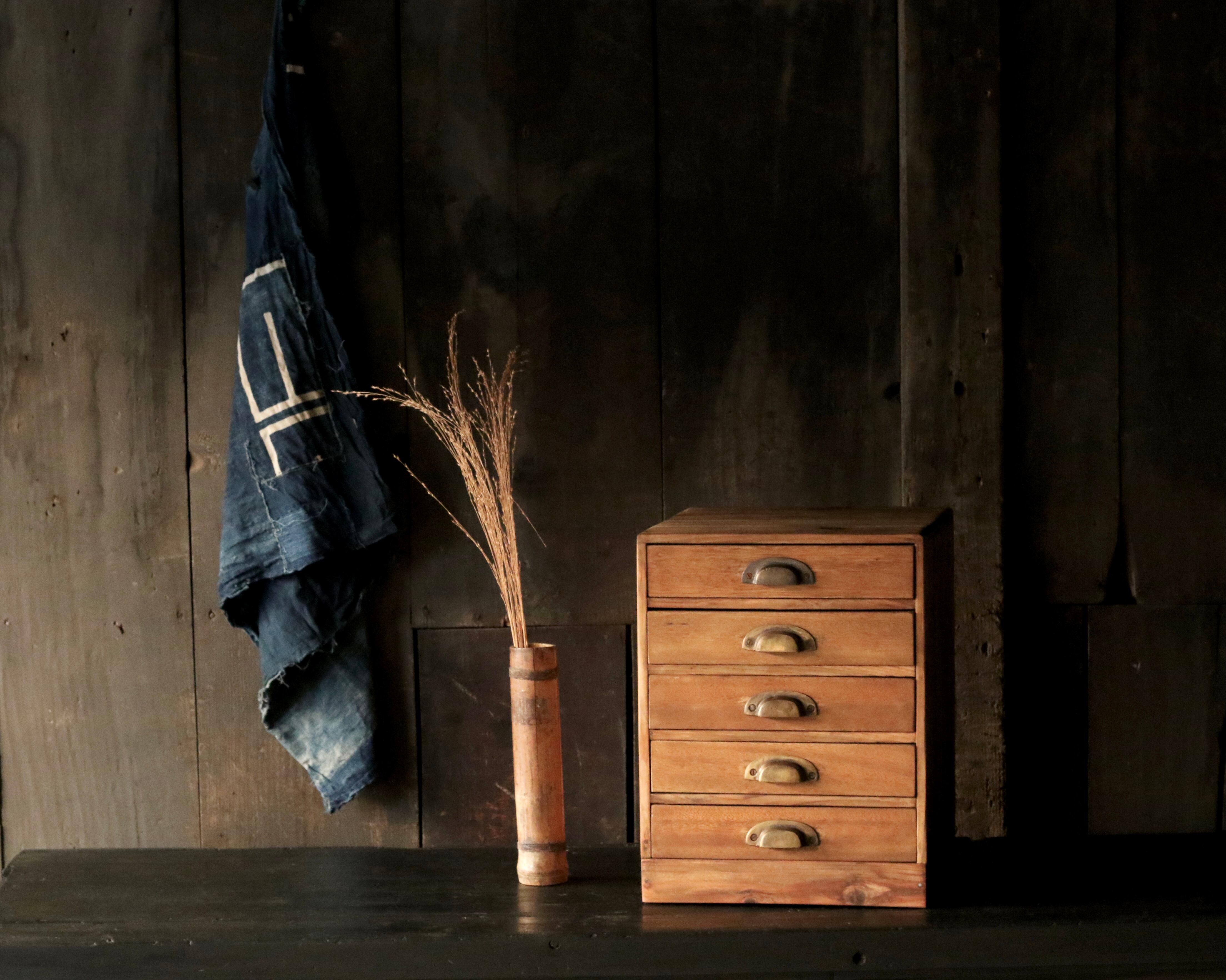 引き出し5段《古家具 抽斗》