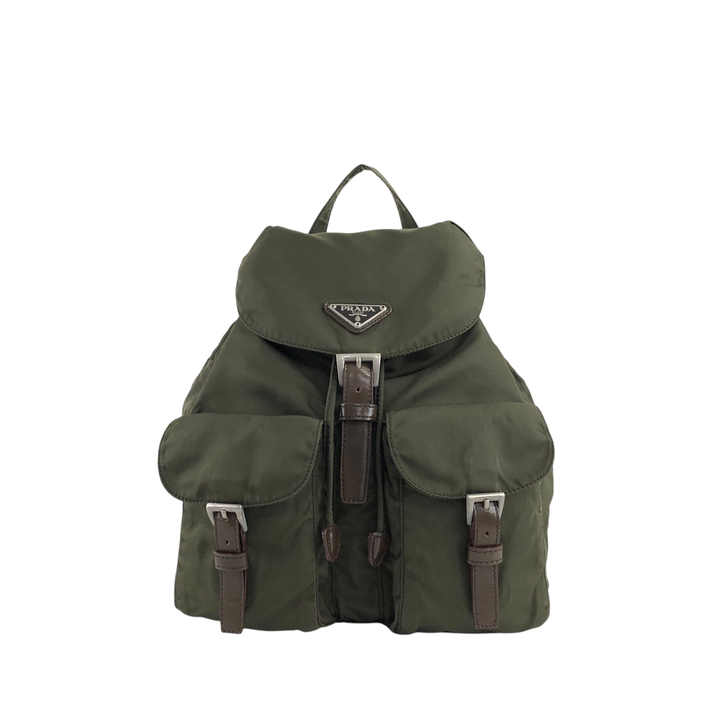 PRADA プラダ バックパック カーキ トライアングルロゴ ナイロン