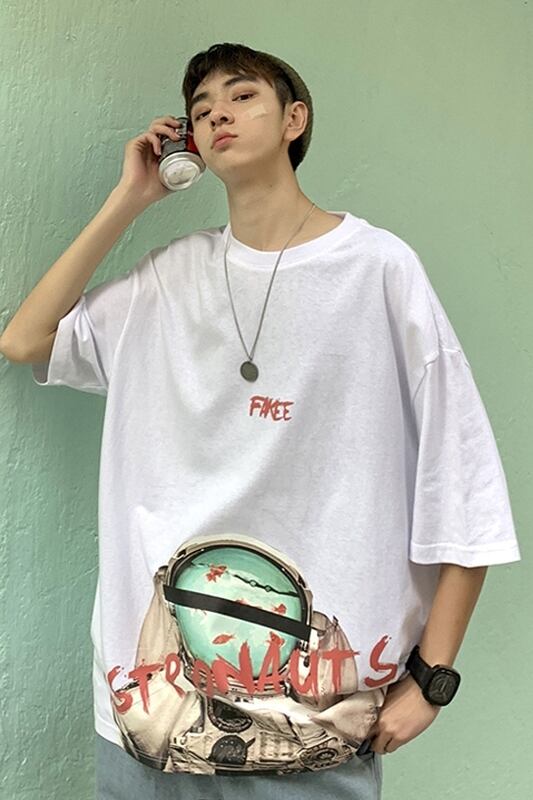 全2色 Tシャツ カットソー プリント カジュアル シンプル