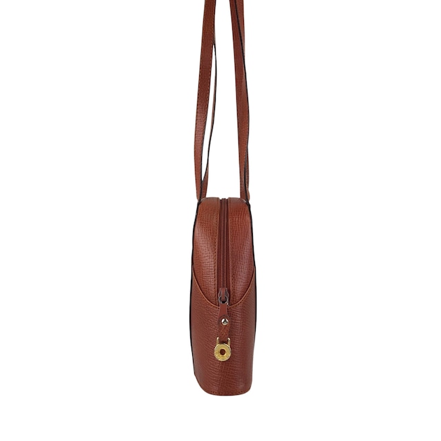 LOEWE ロエベ ショルダーバッグ ブラウン ロゴ型押し レザー vintage ヴィンテージ オールド hhdfi4
