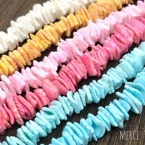 【10g】天然シェル/貝/染色ビーズ/スペーサーb