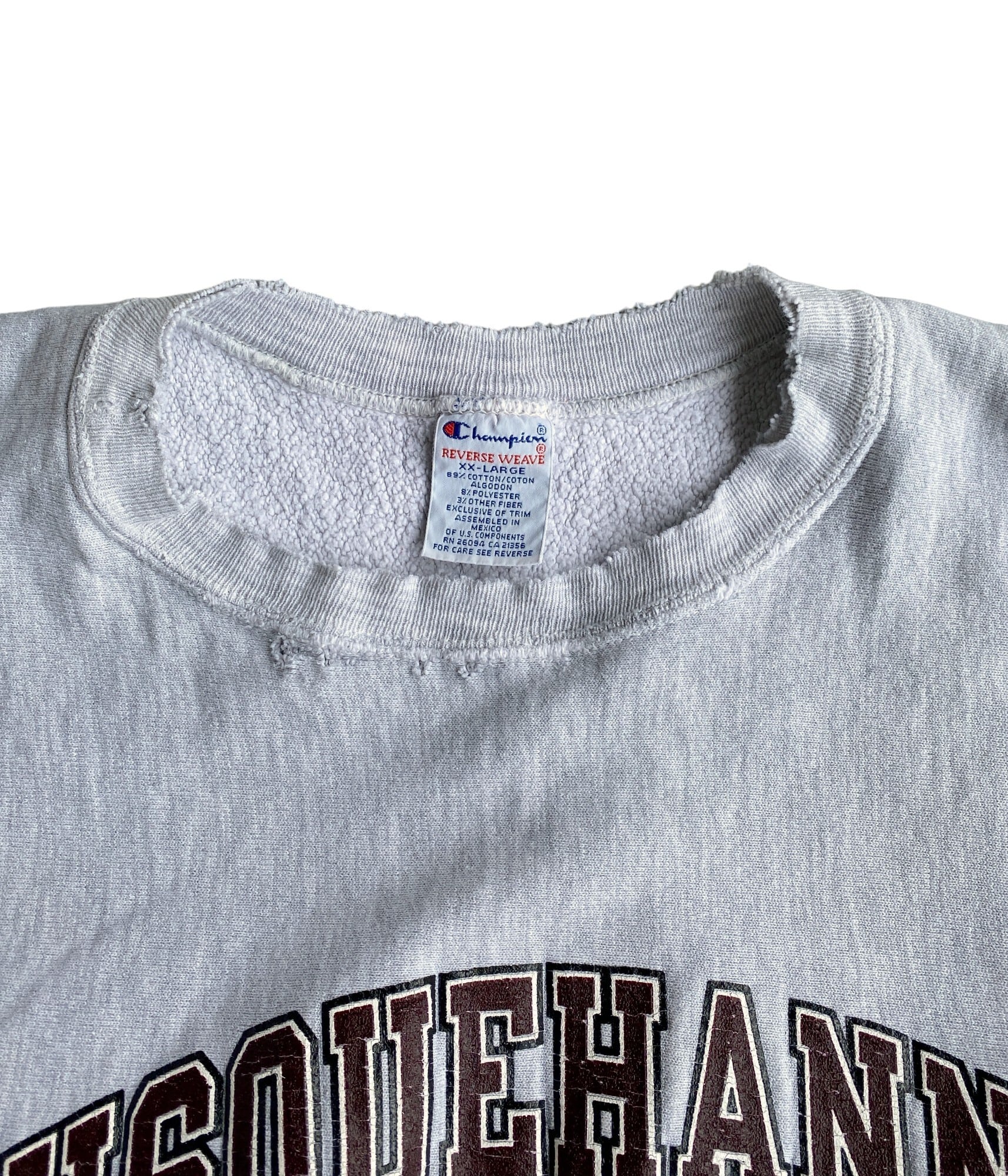 Vintage 90s champion reverse weave sweat shirt -SUSQUEHANNA  
