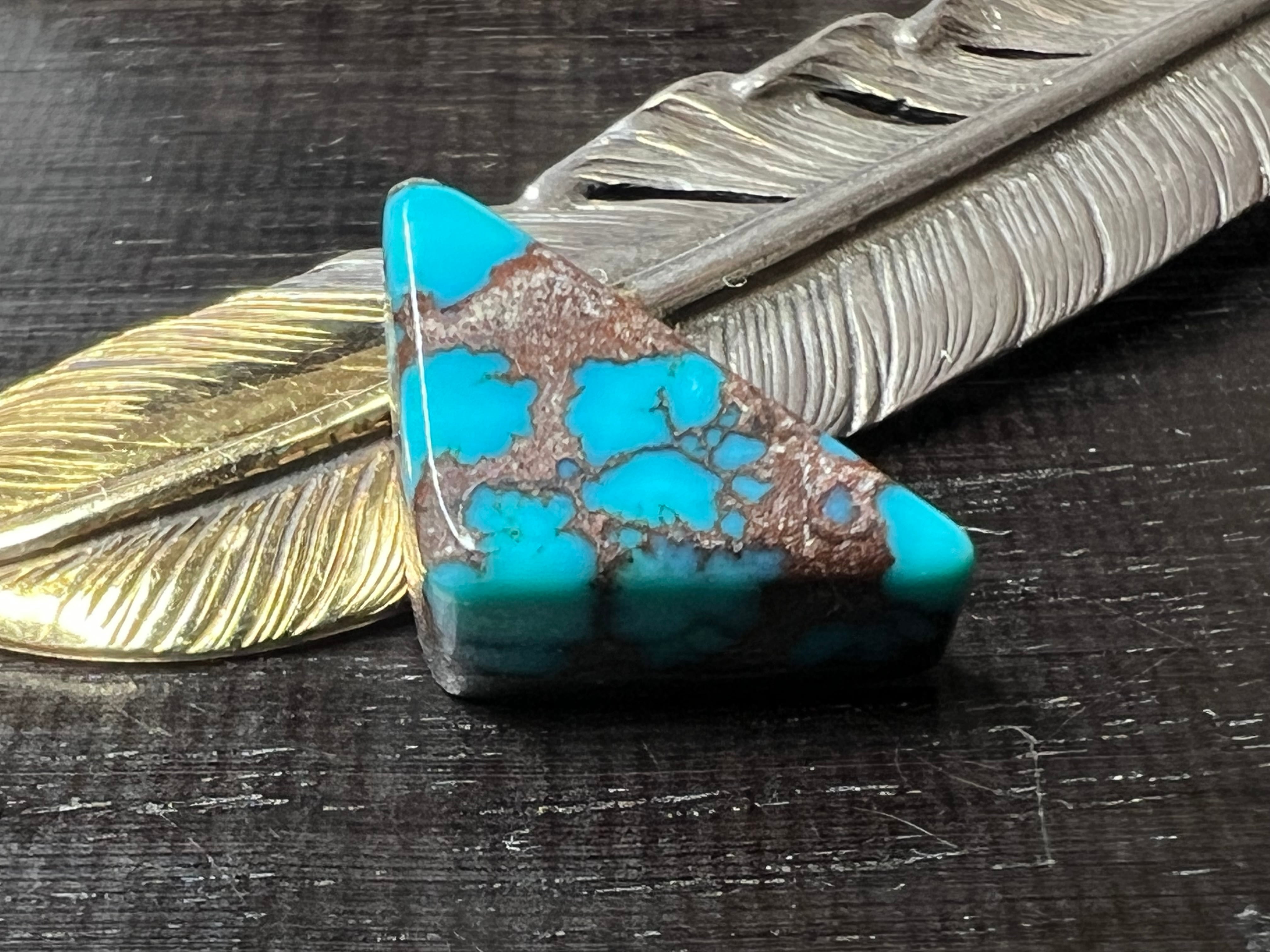 ダメイル damale dameleターコイズ カボション 13.5ct トルコ石 D-14 ルース バングル リング ペンダント コンチョ バックル加工などに 特大ピース Damale Turquoise (ダメイル グリーンアップル）ターコイズ