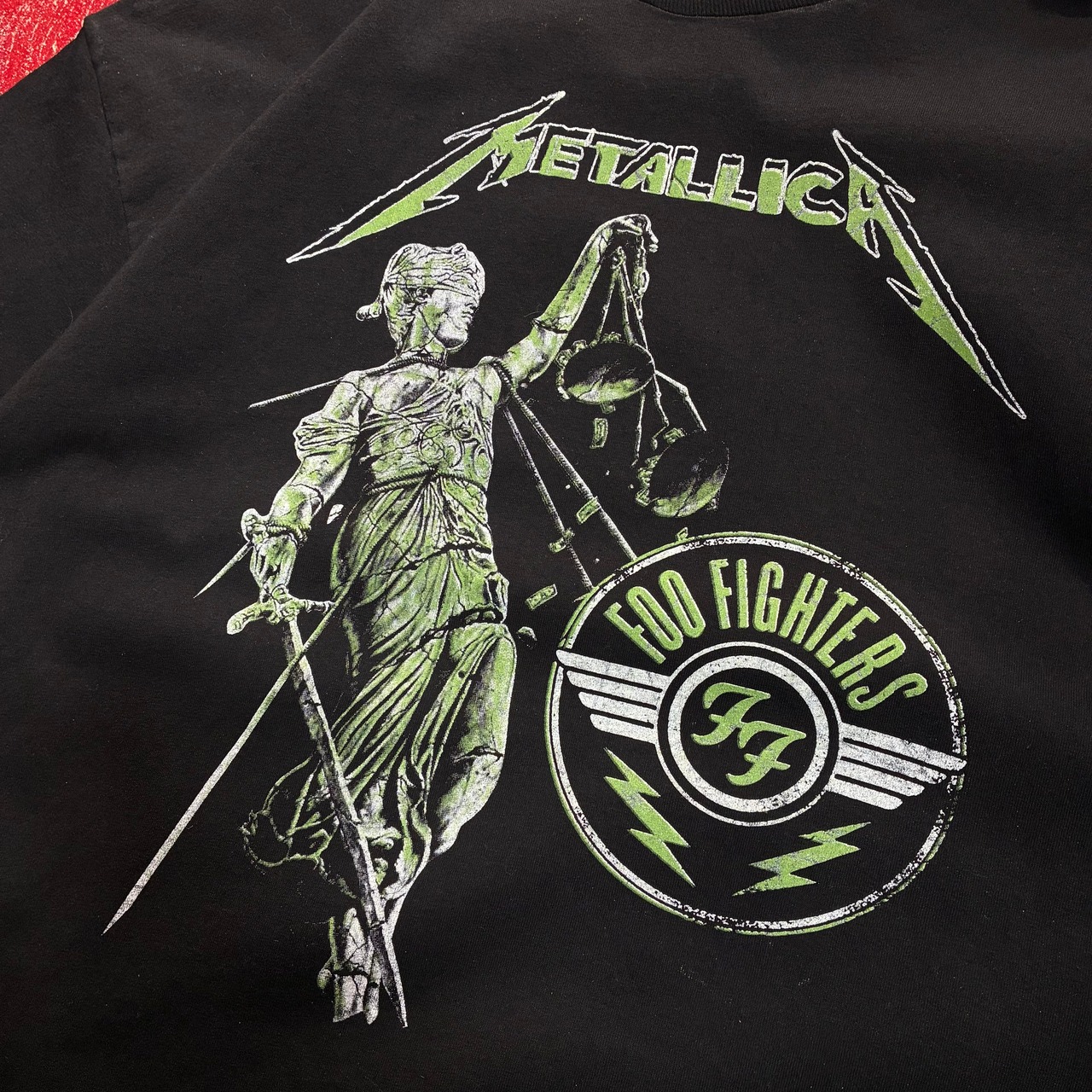 METALLICA × FOO FIGHTERS バンドTシャツ 両面プリント