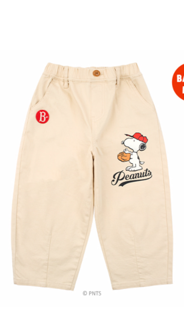 [BEBE DE PINO] Baseball Snoopy twill tapered fit pants 正規品 韓国ブランド 韓国ファッション 韓国代行 韓国通販 ベベドピノ bebedepino 日本 店舗 韓国 子供服