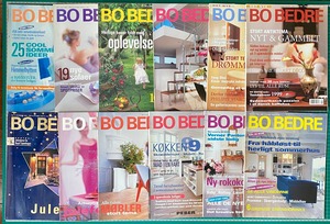 デンマークインテリアライフタイル誌　BO BEDRE 1999年　コンプリート12冊　