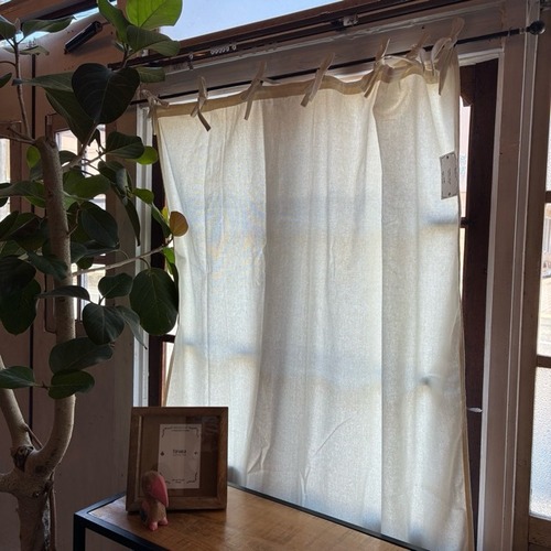 TOPANGA Homefurnishing India Cotton Duck curtain　インド　コットンダックカーテン　110×180cm　ホワイト　白　綿　ナチュラル　ドレープカーテン　掃き出し窓　中厚　カーテンポール　暖簾
