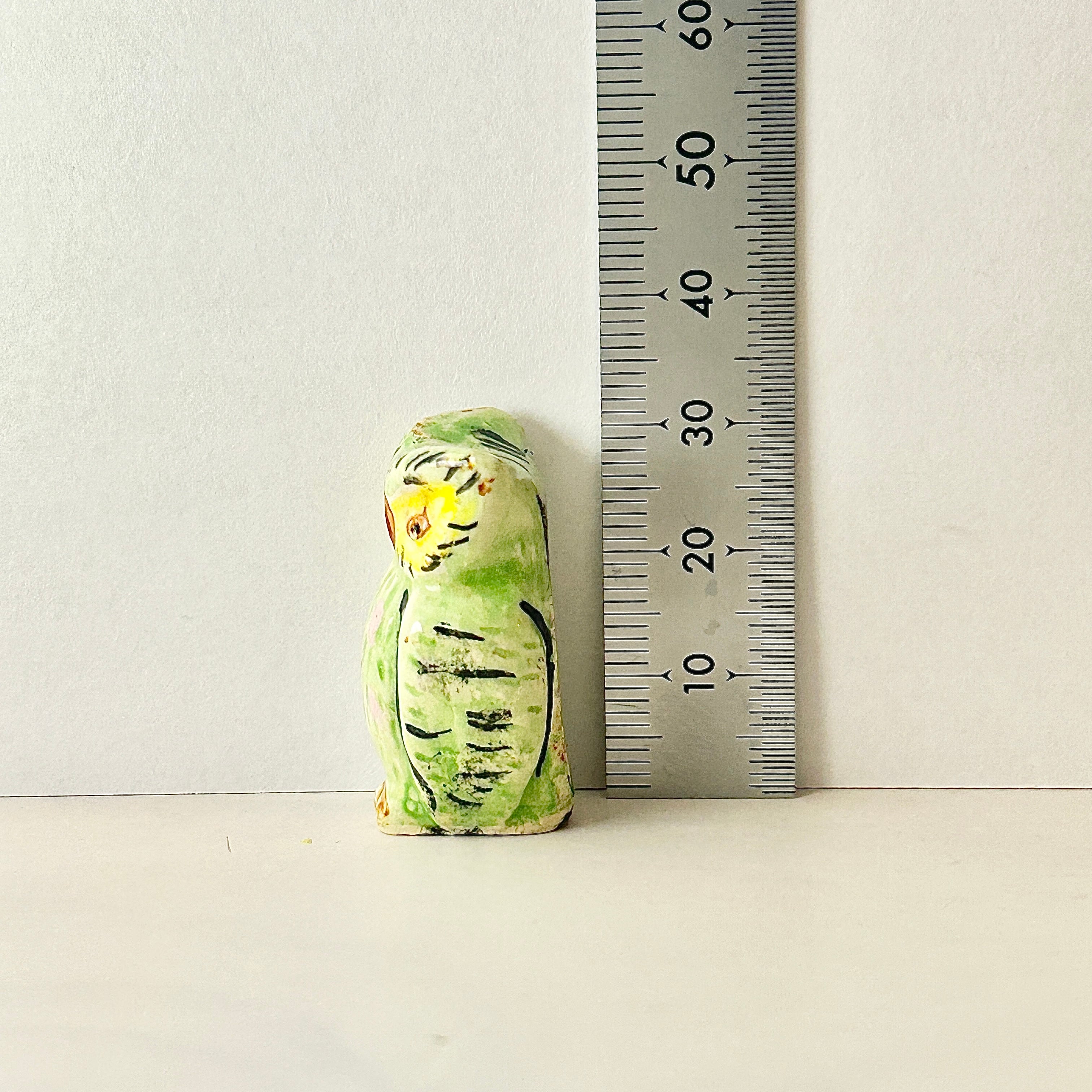 モウラン フクロウのフェーヴ フェーブ フランス製 ミニチュア 陶器