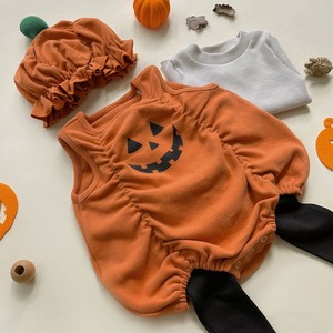 【BABY】ハロウィンロンかぼちゃロンパースセットアップ