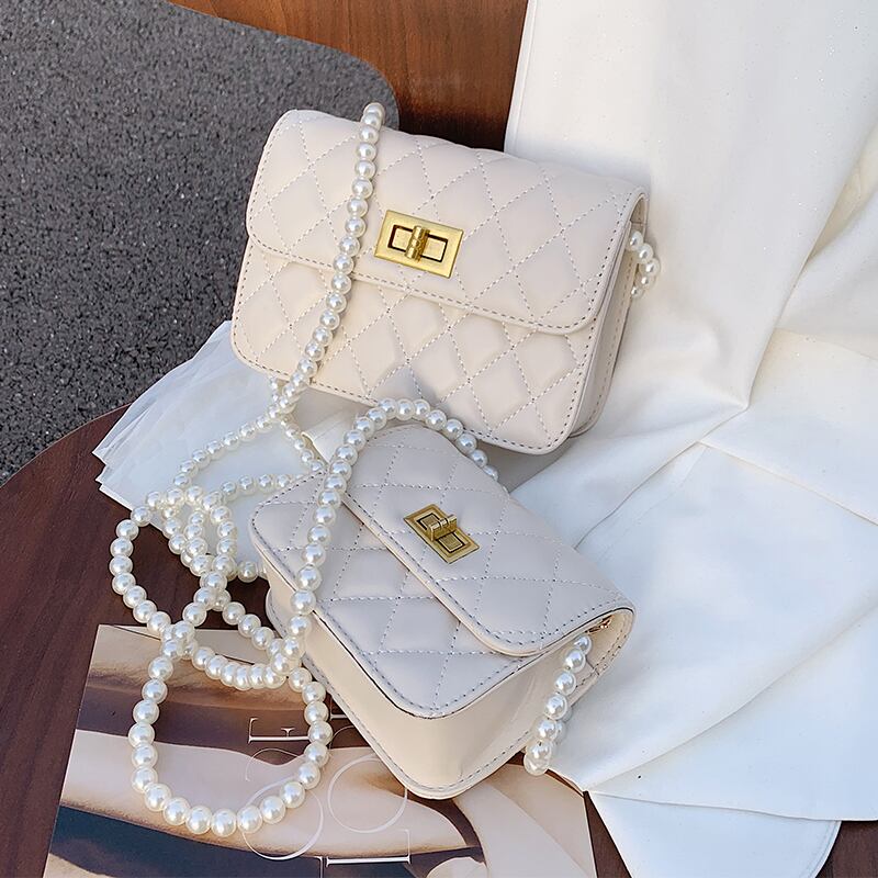 パールチェーン レッドサマー 夏物 真珠 メッセンジャーバッグ Tiancai_Wing_Bag1382922768