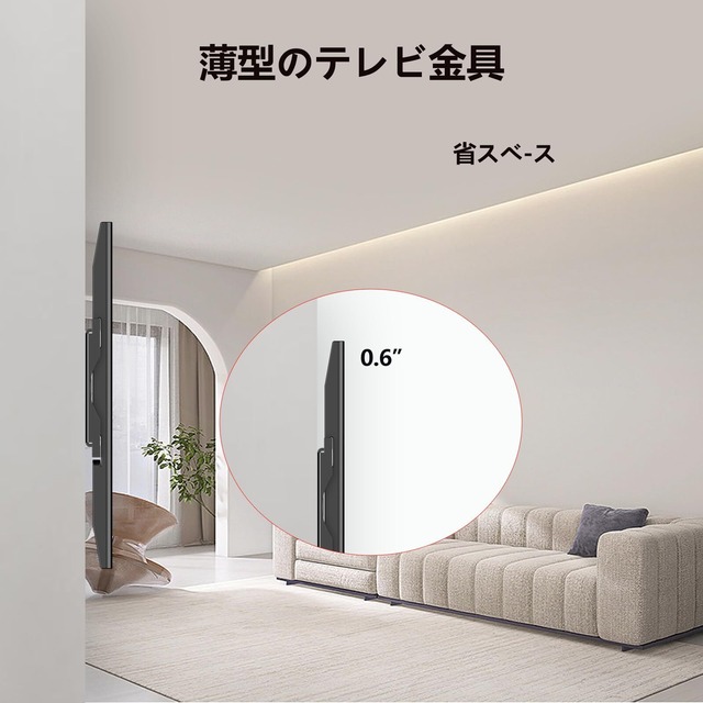 GLWIXY固定式テレビ壁掛け金具14～42インチ対応 小型 極薄型 4K 液晶 PC モニタ, TV壁掛け金具VESA75×75mm,100×100mm,200×100mm,200×200mm対応, 耐荷重25kg, 21 24 27 29 30 32 37 40型壁掛けテレビ金具 薄型