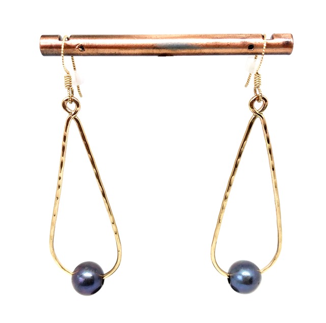 【ピアス】ドロップモチーフ×パール