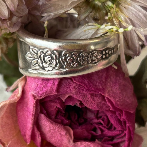 スプーンリング「薔薇の花輪」サイズ15