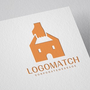 ショッピングバッグの家のロゴ