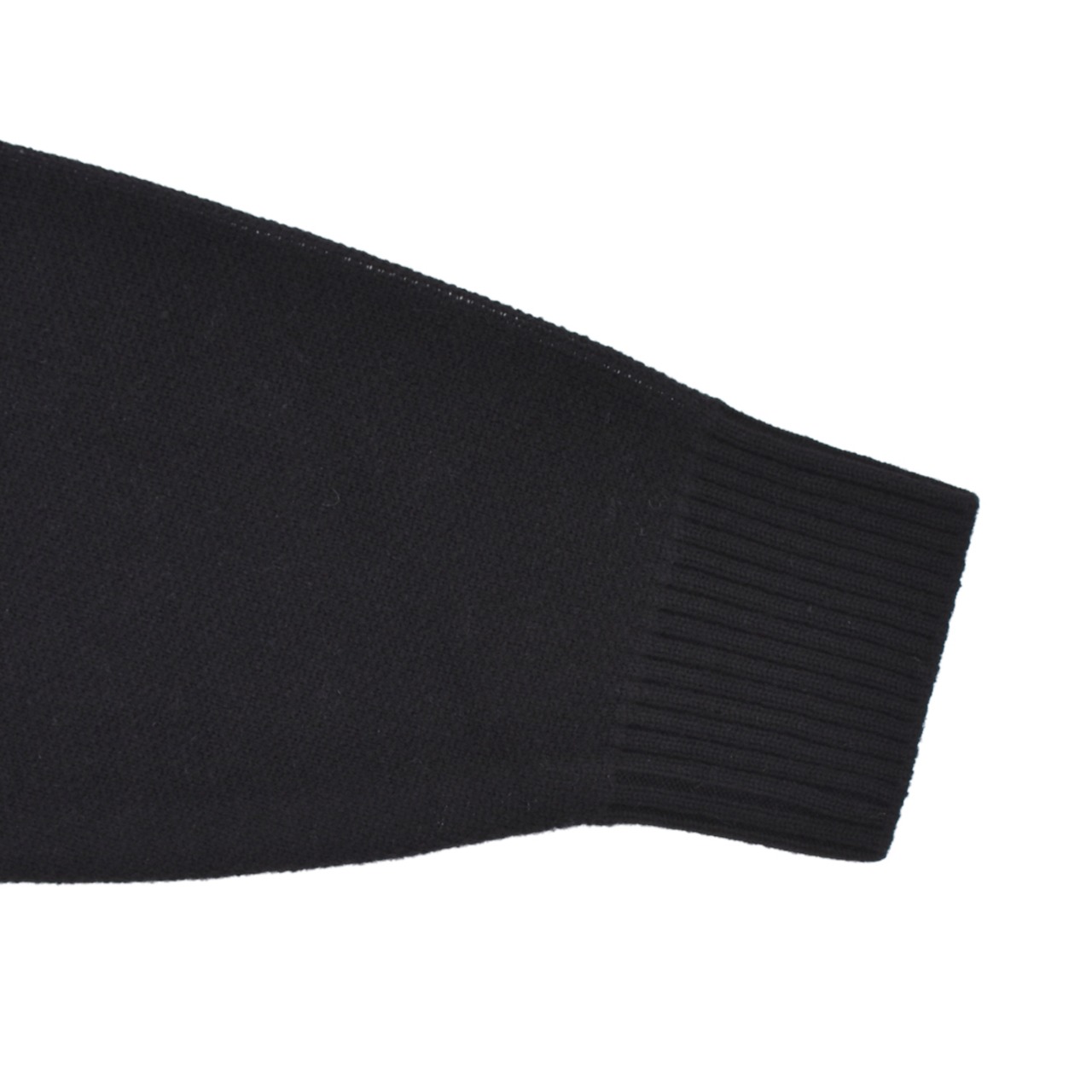 【WE11DONE】BLACK LOGO PILE KNIT SWEATER  (BLACK) - 5