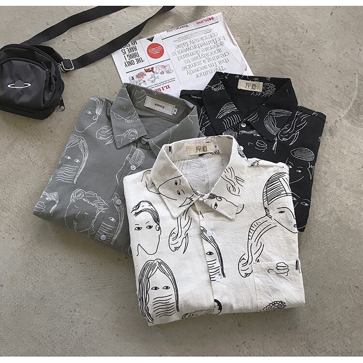 全3色 シャツ トップス 総柄 カジュアル 半袖 おしゃれ シンプル