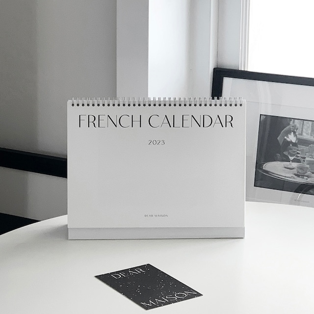2023 french calendar / 2023年用 フレンチ カレンダー デスク 卓上 ヨーロッパ 北欧 韓国雑貨