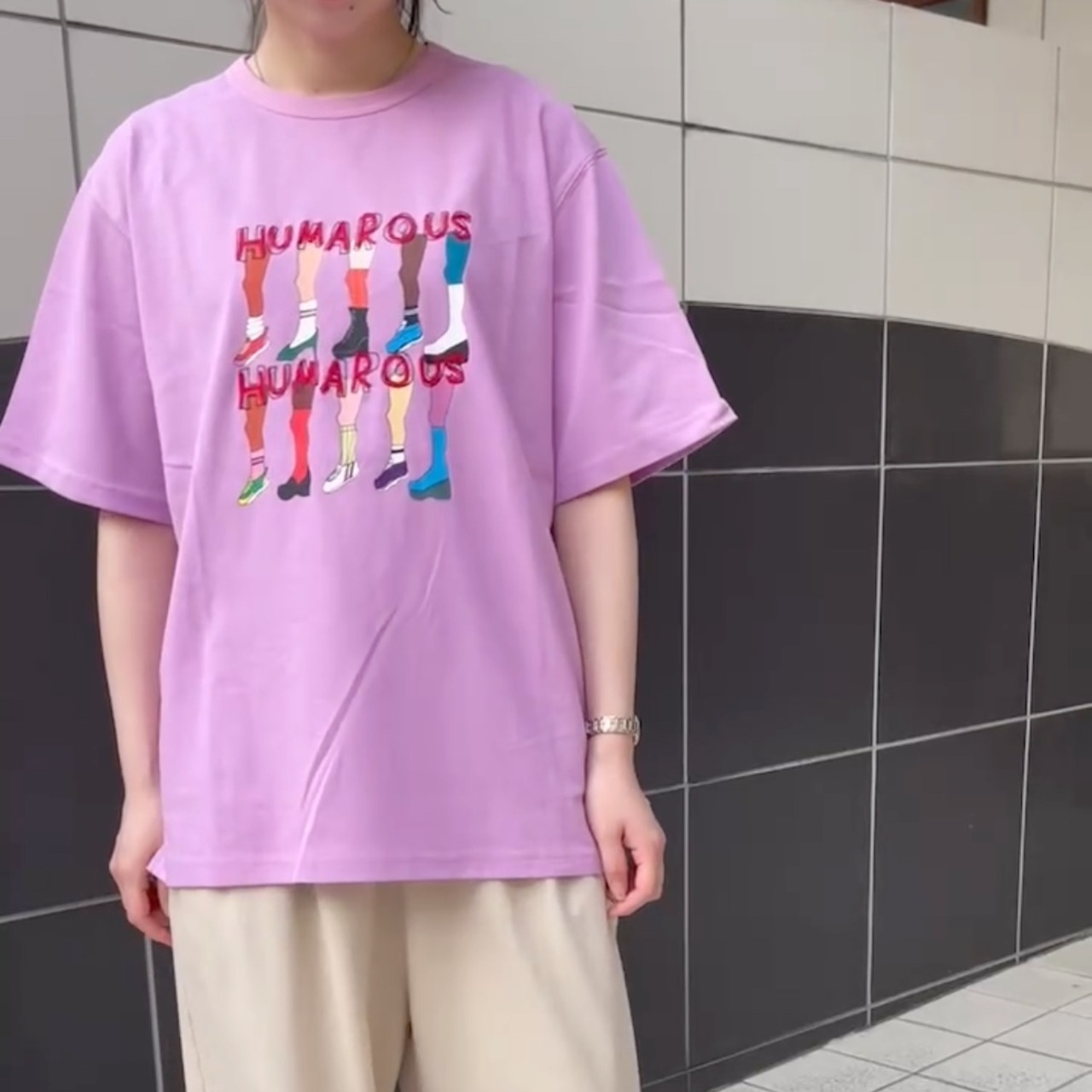 HUMAROUS プリント刺繍デザインTシャツ 642518 | IN THE World 