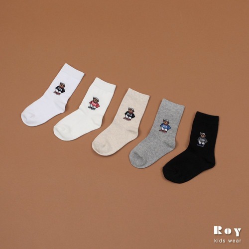 ROY［取寄］bear socks (5set) 26autumn